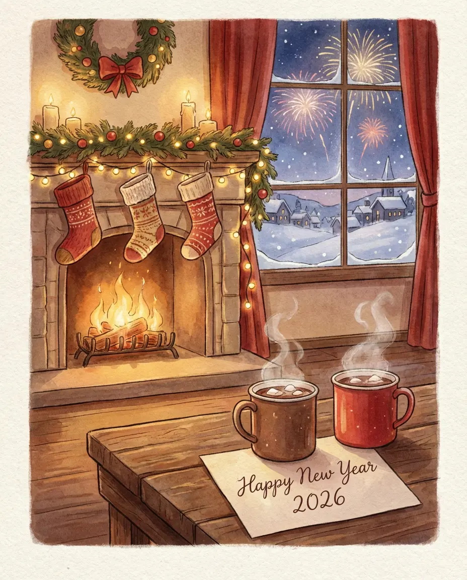 Nano Banana AI Image Generator - Whimsical Watercolor Art: Transform your holiday visions into cozy, hand-drawn waterco