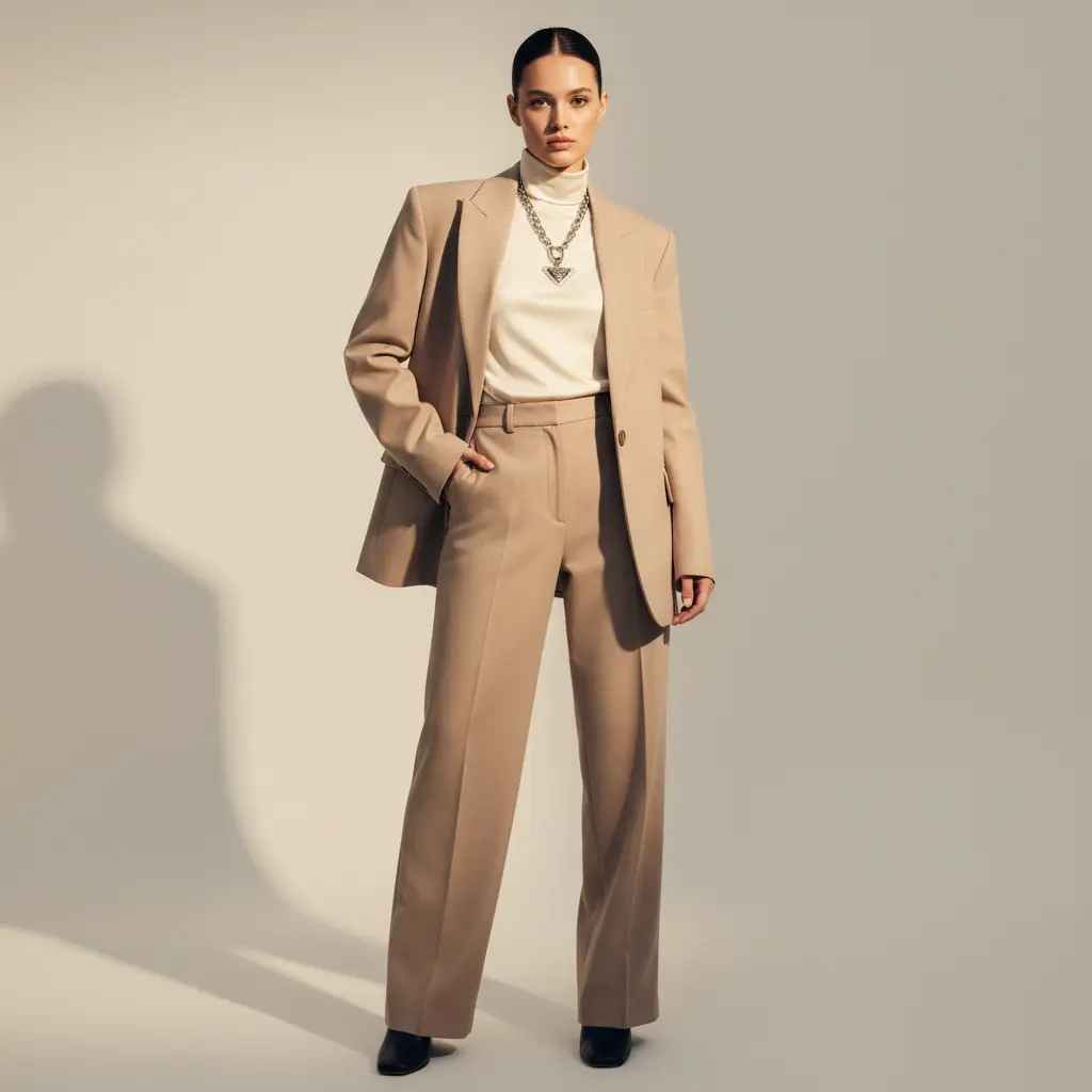 Nano Banana AI Image Generator - High-Fashion Editorial: Generate editorial-grade fashion photography with complex fa